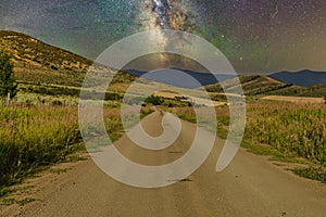 Milky Way over a mountain road