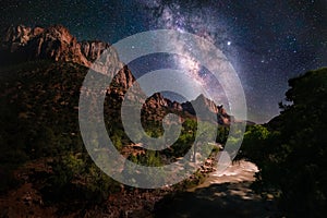 Milky Way and Stars at Zion National Park photo