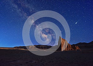 The Milky Way and Temple of the Sun, Cathedral Valley