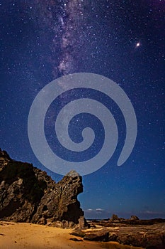 Milky Way universe over Queen Victoria Rock