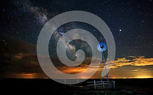 Milky Way with Windmill