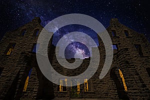 Milkyway overHa Ha Tonka castle ruins