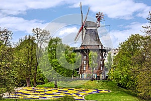 Mill, Bremen, Germany, green park