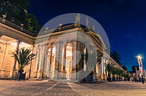 The Mill Colonnade Mlynska kolonada Neo-Renaissance building with columns and hot springs in spa town Karlovy Vary