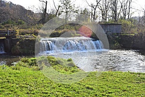 Mill Creek Dam at Hyde`s Mill in Ridgeway, Wisconsin photo