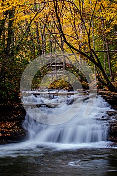 Mill Creek Falls - Long Exposure Waterfall - Autumn / Fall Scenery - Kumbrabow State Forest - West Virginia