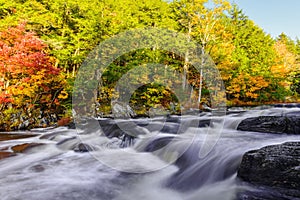 Mill Falls along the Mersey River in fall (Kejimkujik National P