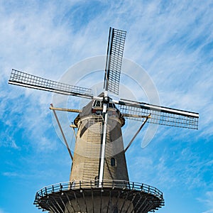 Mill `Kyck over den Dyk` in Dordrecht, The Netherlands