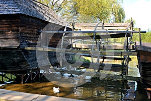 Mill in the Peasant Museum in Dumbrava Sibiului, Transylvania