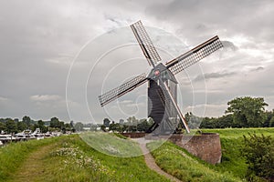 Mill on the ramparts of the Dutch fortified town Heusden