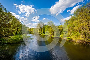 The Mill River, in New Haven, Connecticut