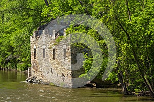 Mill Ruins By A River