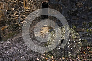 Mill stone in El Pobal ironworks photo