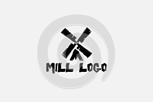Mill vector logo, EPS 10 file