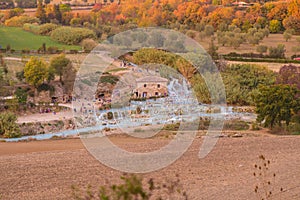 The mill waterfalls, Saturnia, Grosseto, Tuscany, Italy.