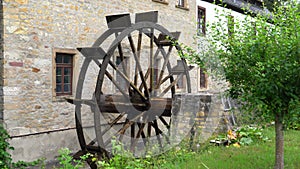 Mill wheel in motion, Bad Sobernheim, Nahe, Germany