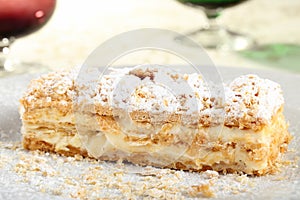 Mille feuille with cream