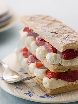 Mille Feuille of Strawberries with Chantilly