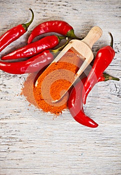 Milled red chili pepper photo