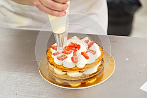 The millefeuille cake photo