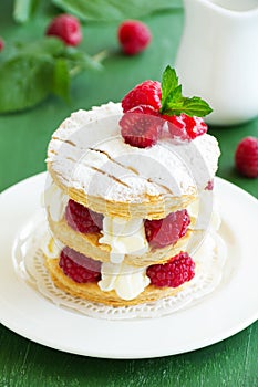 Millefeuille with strawberries