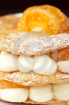 Millefeuille with tangerine