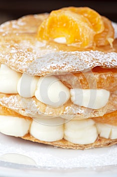 Millefeuille with tangerine