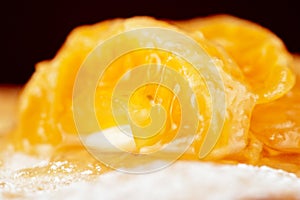 Millefeuille with tangerine photo