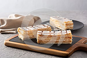 Millefoglie or French mille-feuille photo