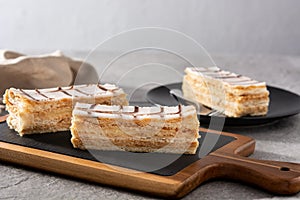 Millefoglie or French mille-feuille photo