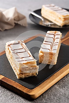 Millefoglie or French mille-feuille photo