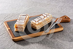Millefoglie or French mille-feuille photo