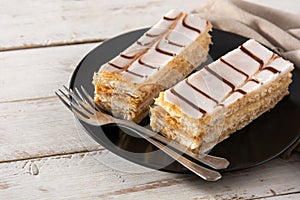 Millefoglie or French mille-feuille photo