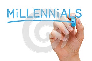 Millennials Blue Marker photo
