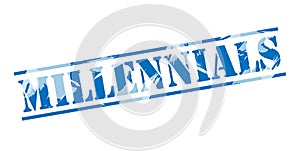 Millennials blue stamp