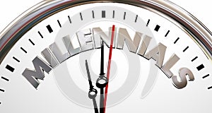 Millennials Generation Y Young People Clock Time