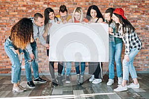 Millennials whiteboard amusing mockup copy space