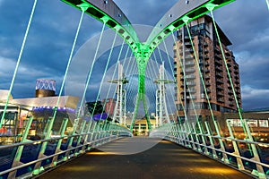 Millennium Bridge -Salford, Greater Manchester, England.