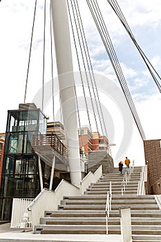 Millennium Bridge at Commons Park in Denver, Colorado