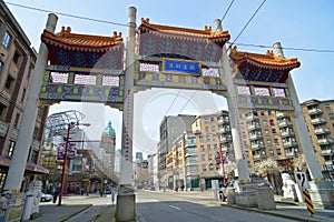 Millennium Gate in Vancouvers Chinatown,Canada.