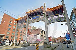 Millennium Gate in Vancouvers Chinatown,Canada.