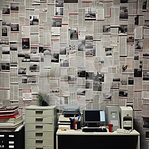 Millennium Office: Canon Ae-1 Inspired Minimalist Newspaper Collage