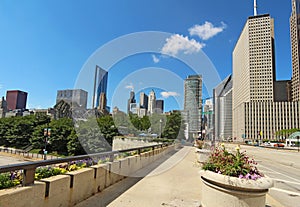 Millennium Park and a partial skyline of Chicago