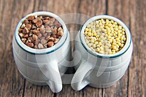 Millet and buckwheat