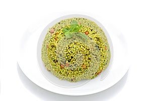 Millet ,Kodo millet pulao on white background