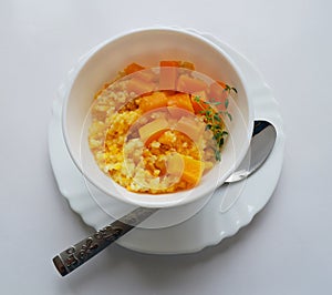 Millet porridge with pumpkin