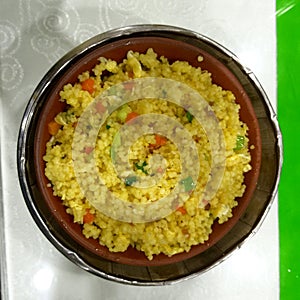 Millet with scrambled eggs