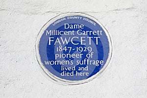 Millicent Fawcett Plaque in London