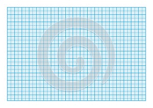 Millimeter blue paper A5 format vector illustration on white background