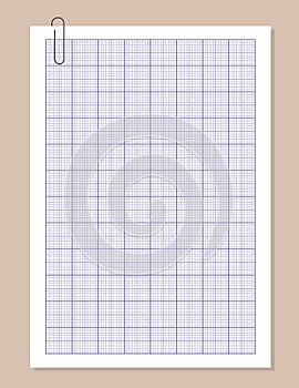 Millimeter graph paper grid. Abstract squared background. Geometric pattern for school, technical engineering line scale